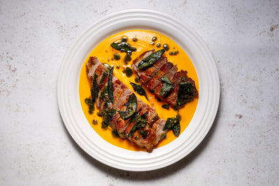 Veal Chop with Sage Butter & Squash Purée Recipe | HG Walter