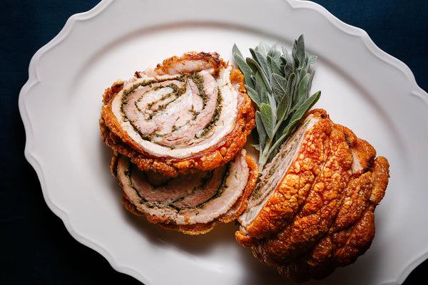 Rolled and stuffed porchetta | HG Walter Ltd